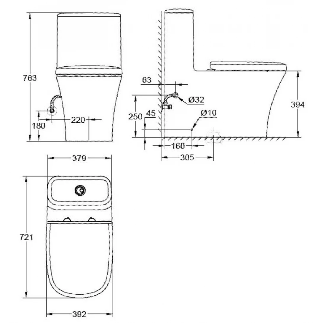 Bồn Cầu 1 Khối Grohe 39310000 Eurostyle