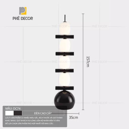 Đèn cây đứng Sushi (DC74) lấy cảm hứng từ sự cân bằng và tinh tế của ẩm thực Nhật Bản