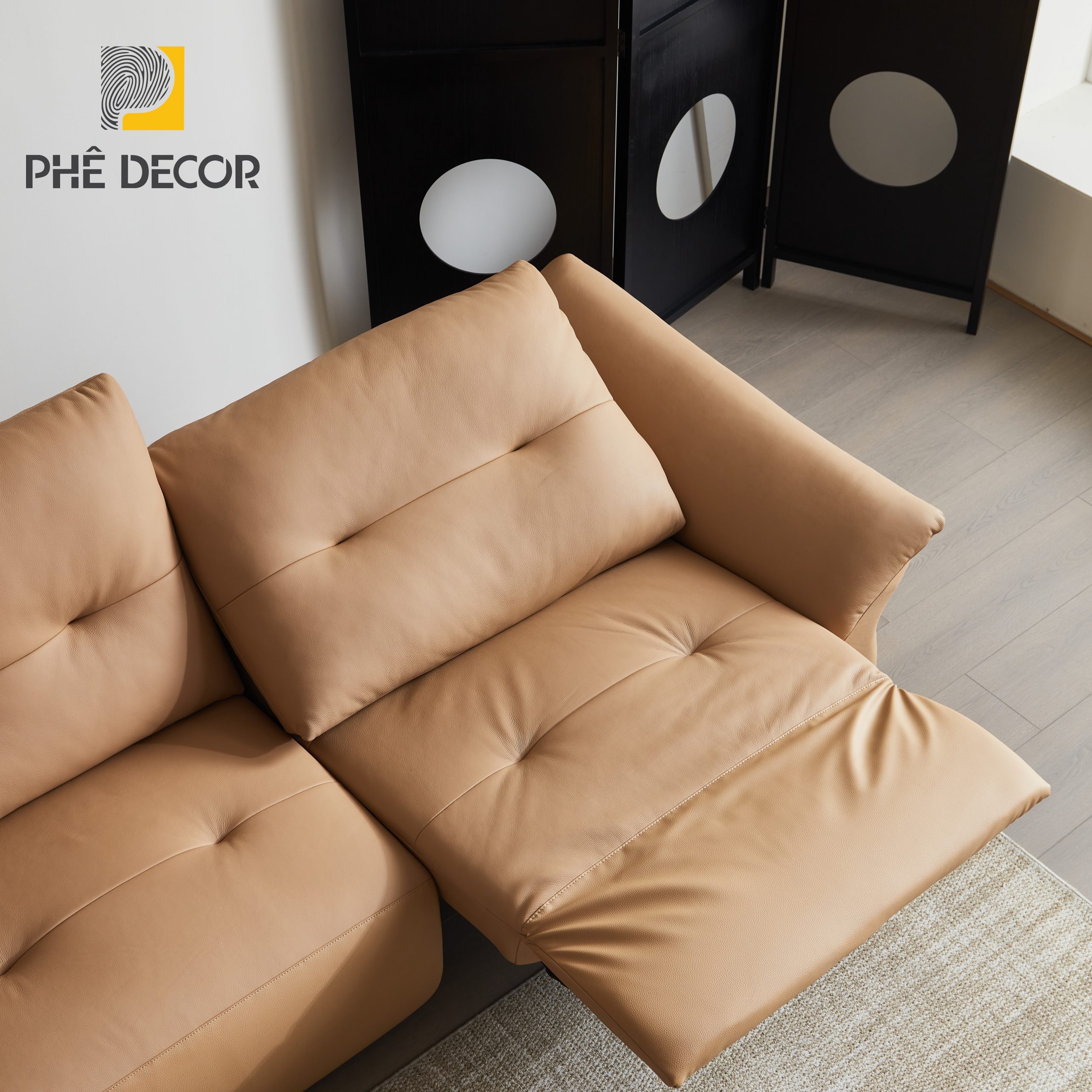 Ghế sofa da thật SCD2506: Nghệ thuật của sự thư giãn chìm đắm