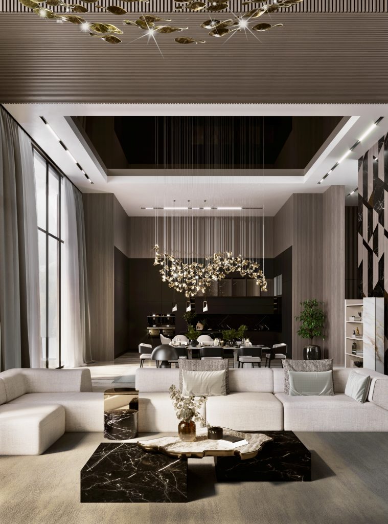 Phê Luxury: Nghệ Thuật Chế Tác Độc Bản Cho Rèm Thông Tầng Sang Trọng