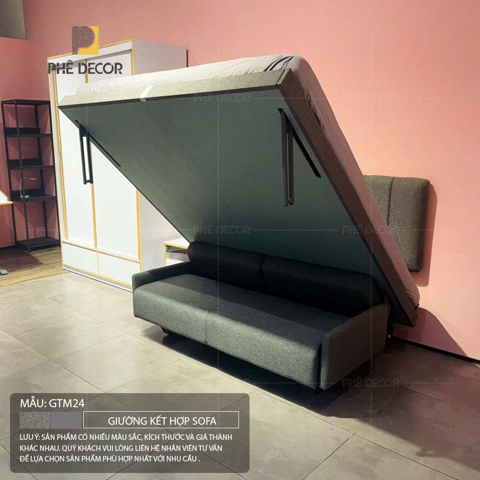 Giường kết hợp sofa Agatha GTM24 là giải pháp thông minh cho không gian sống hiện đại