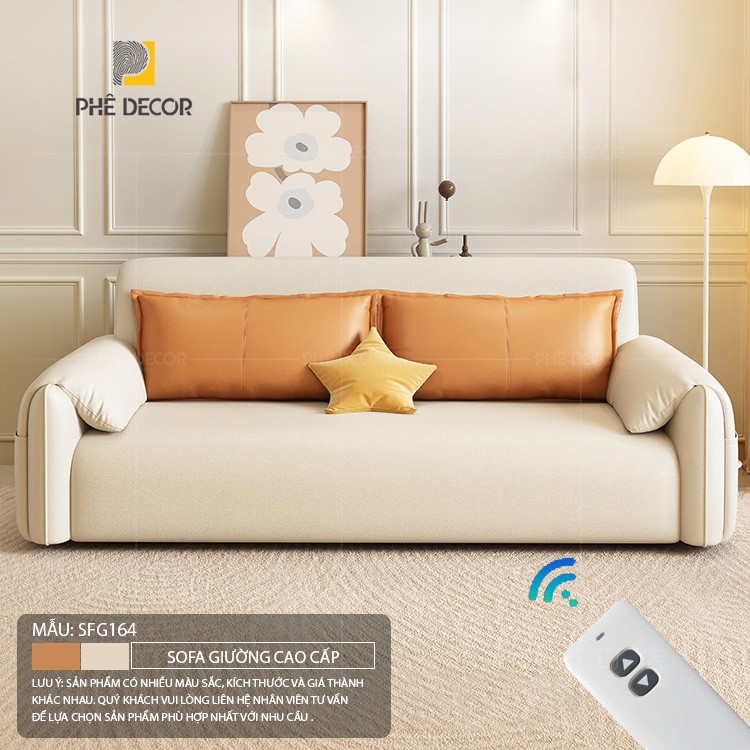 Alva SFG 164  là mẫu sofa giường tự động mang đến sự tiện nghi hiện đại với các tính năng vượt trội