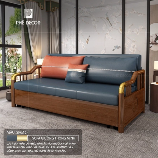 Hami SFG124 là mẫu sofa giường là sự kết hợp tinh tế giữa phong cách tân cổ điển và chất lượng vượt trội