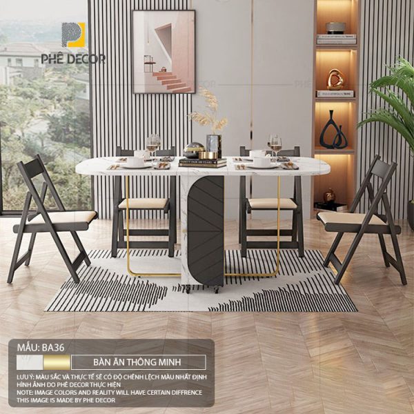 Bàn ăn gấp gọn thông minh Mileva BA36 - Ảnh 6