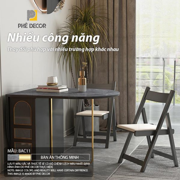 Bàn ăn gấp gọn thông minh Kyoto BAC11 - Ảnh 4