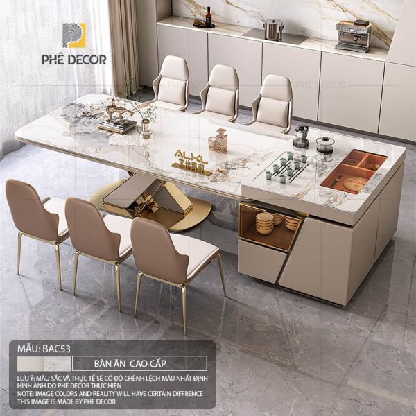 Bàn đảo bếp kết hợp bàn ăn Lathika BAC53 - Ảnh 2