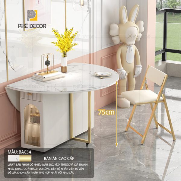 Bàn ăn gấp gọn thông minh Evelyn BAC54 - Ảnh 8