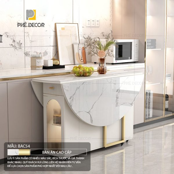 Bàn ăn gấp gọn thông minh Evelyn BAC54
