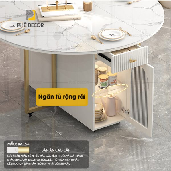 Bàn ăn gấp gọn thông minh Evelyn BAC54 - Ảnh 11