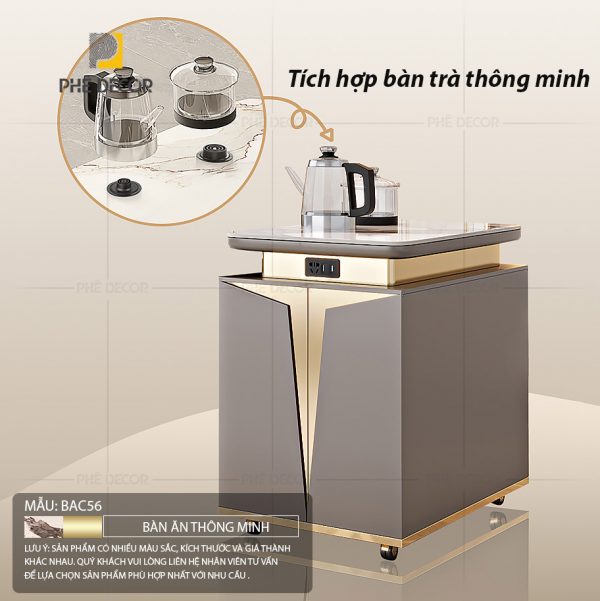 Bàn đảo bếp kết hợp bàn ăn Lenita BAC56 - Ảnh 6
