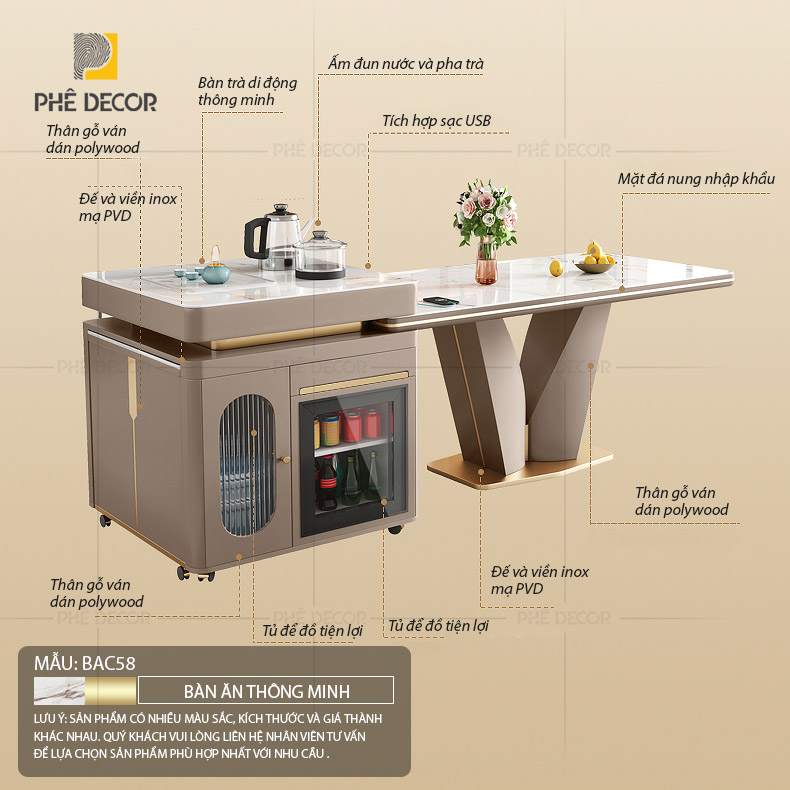 Nhiều mẫu đảo bếp kết hợp bàn ăn cao cấp được trang bị bếp từ âm, lò vi sóng