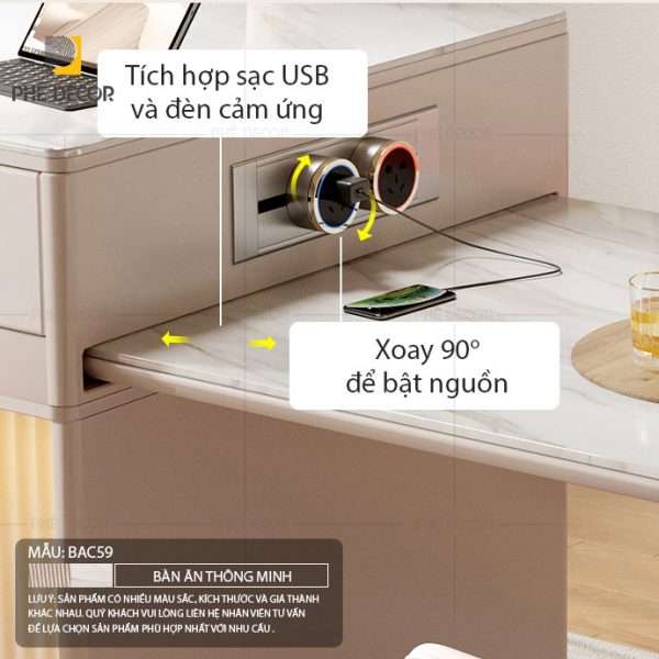 Bàn đảo bếp kết hợp bàn ăn Cello BAC59 - Ảnh 9