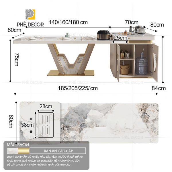 Bàn đảo bếp kết hợp bàn ăn Trudy BAC64 - Ảnh 11