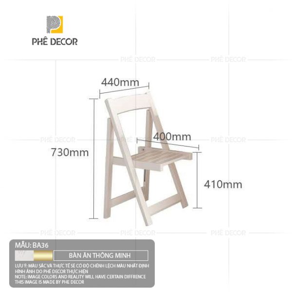 Bàn ăn gấp gọn thông minh Mileva BA36 - Ảnh 12