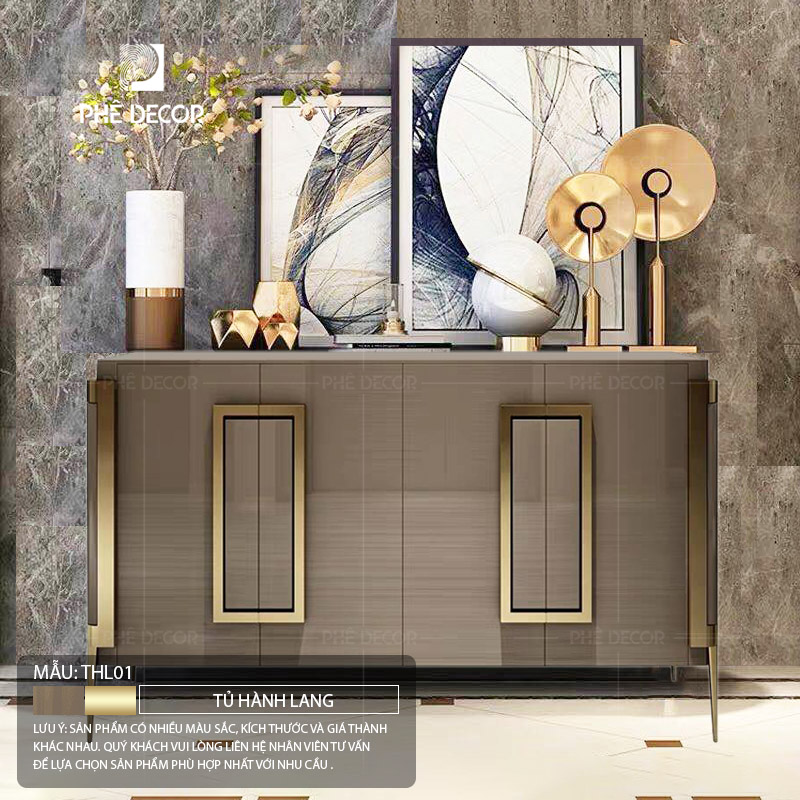 Mẫu tủ hành lang cao cấp tại Phê luxury