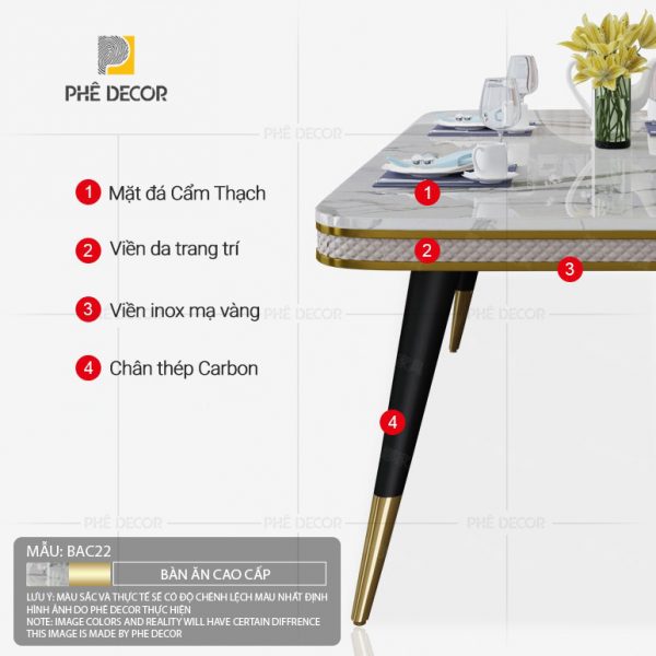 Xaya BAC22 - Bàn Ăn Cao Cấp - Ảnh 16