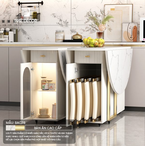 Bàn ăn gấp gọn thông minh Gronin BAC78 - Ảnh 8
