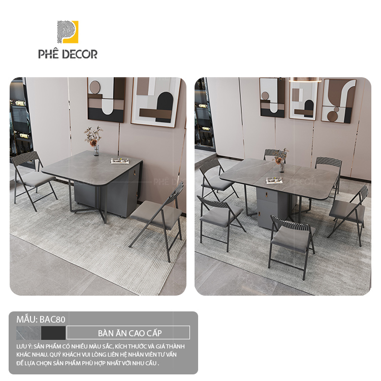 Phê luxury - Địa chỉ uy tín mua bàn ăn gấp gọn 6 ghế