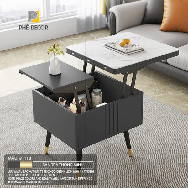 Chi phí đầu tư một chiếc bàn trà thông minh phụ thuộc vào các yếu tố chính bao gồm chất liệu, cơ chế hoạt động, kích thước thiết kế