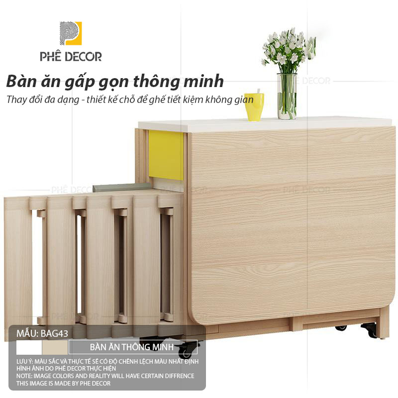 Nhờ sự linh hoạt vượt trội, bàn ăn gấp gọn thông minh có thể được ứng dụng trong rất nhiều không gian khác nhau