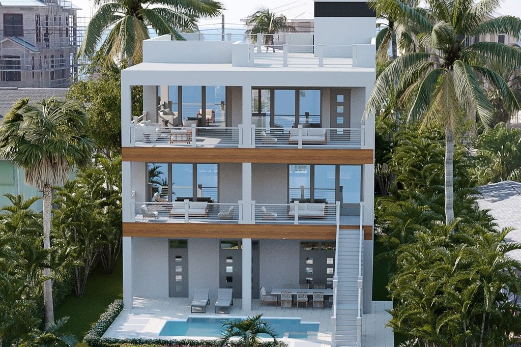 Biệt thự 3 tầng phong cách hiện đại tối giản
