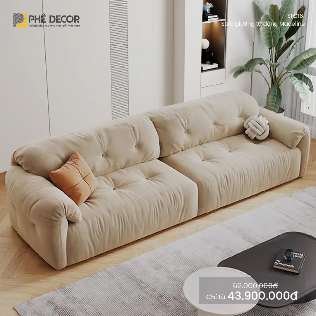 Nếu nhà bạn theo phong cách tối giản, Bắc Âu, hãy chọn các mẫu có thiết kế đơn giản, chân cao, màu sắc trung tính