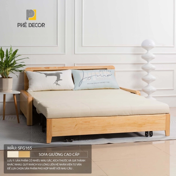 Odile SFG165 sử dụng khung gỗ chắc chắn, kết hợp với vải công nghệ cao cấp và cơ chế gập mở đơn giản