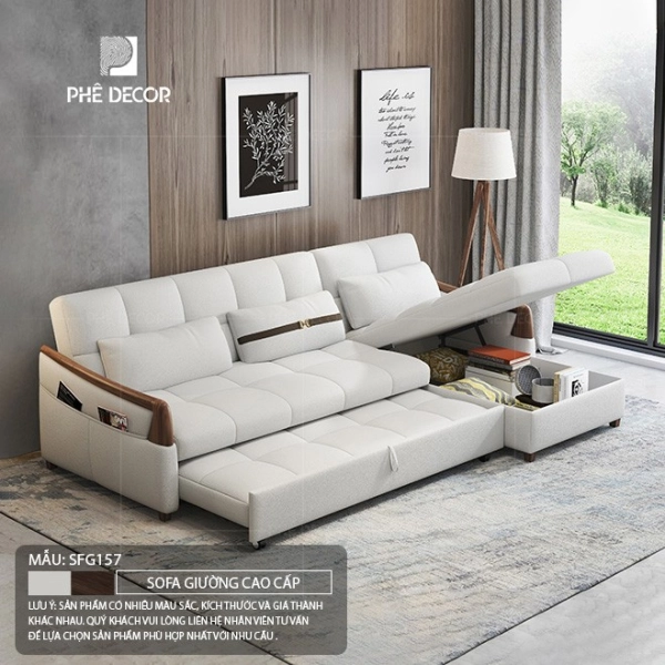 Cơ chế kéo trượt (Slide-out / Rolling Mechanism) là cơ chế vận hành bằng cách kéo phần khung ở đáy sofa ra phía trước
