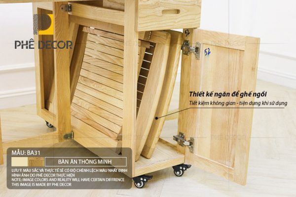 Bàn ăn gấp gọn thông minh Nora BA31 - Ảnh 5