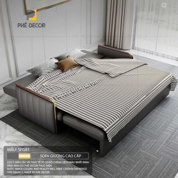 Đối với các không gian sống nhỏ như căn hộ studio hoặc căn hộ 1 phòng ngủ, việc sử dụng sofa giường 2m làm giường ngủ chính là một giải pháp cực kỳ hiệu quả và thông minh