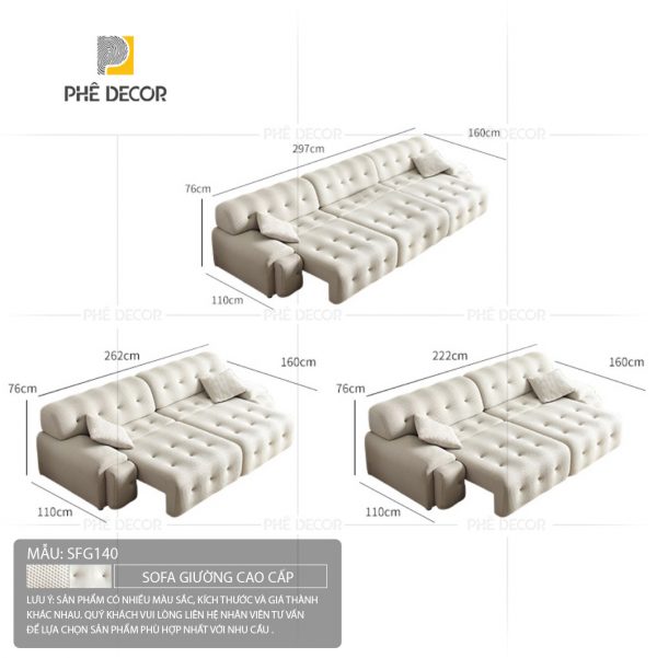 Sofa Giường Tự Động Medousa SFG140 - Ảnh 6