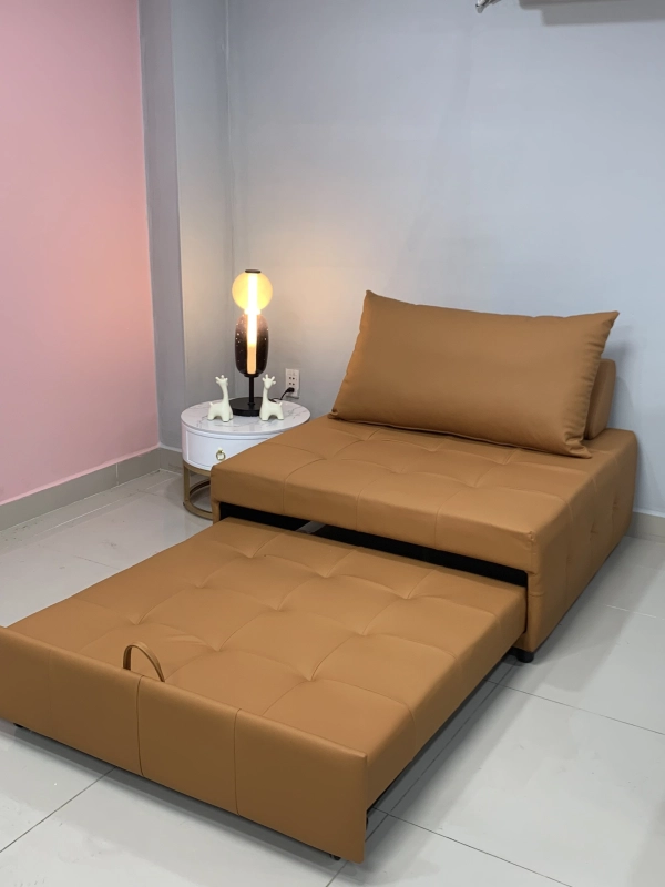 Sản phẩm ghế sofa giường đơn khi được mở rộng