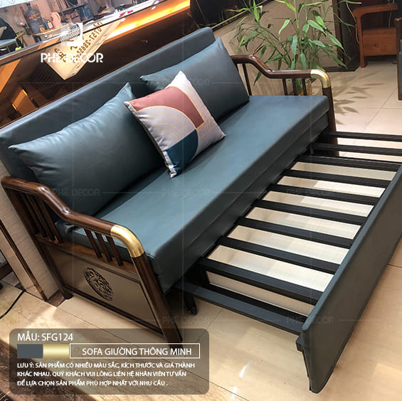 Lời khuyên chọn mua sofa giường gỗ bao gồm việc cân nhắc không gian và nhu cầu sử dụng