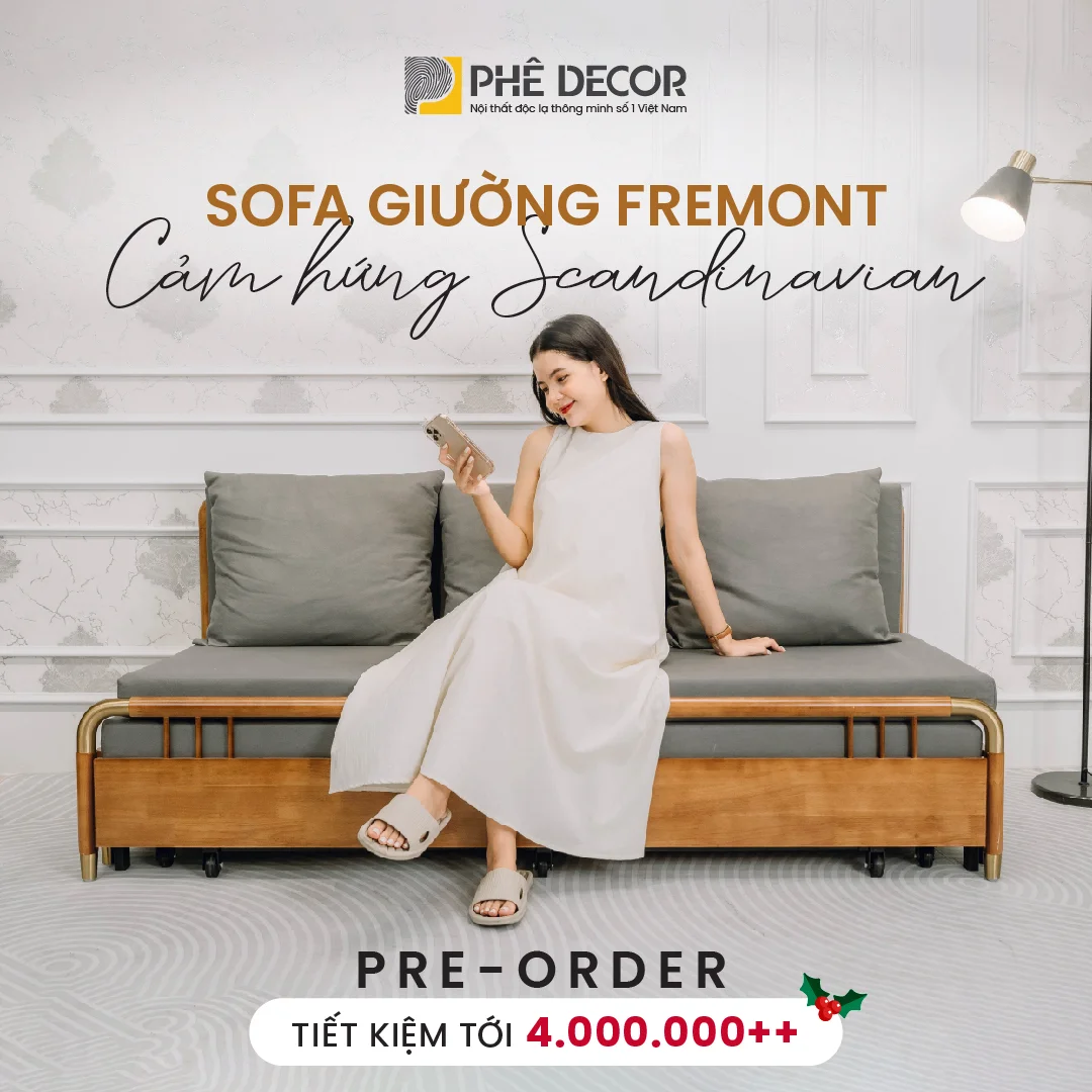 Fremont SFG149 là hiện thân của một chiếc sofa giường phong cách Bắc Âu chuẩn mực