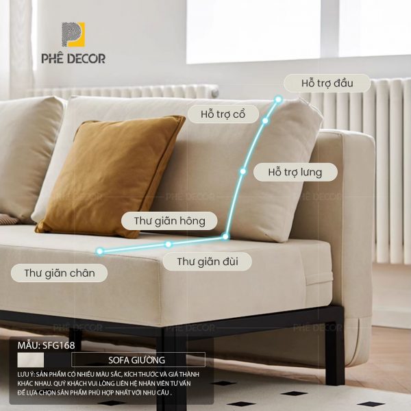 Sofa giường kéo Lavender SFG168 - Ảnh 8