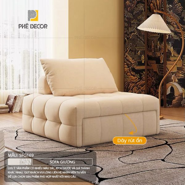 Sofa giường đơn Beanie SFG169 - Ảnh 5