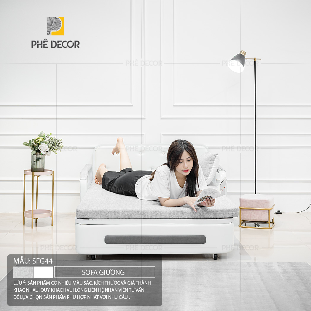 Mẫu sofa giường da nỉ Sofia SFG44 là một giải pháp cực kỳ thông minh cho những không gian sống có diện tích khiêm tốn