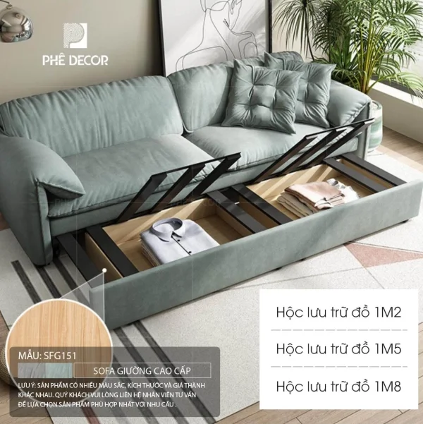 Công năng của một chiếc ghế sofa kiêm giường ngủ Phê luxury vượt xa một chiếc sofa thông thường