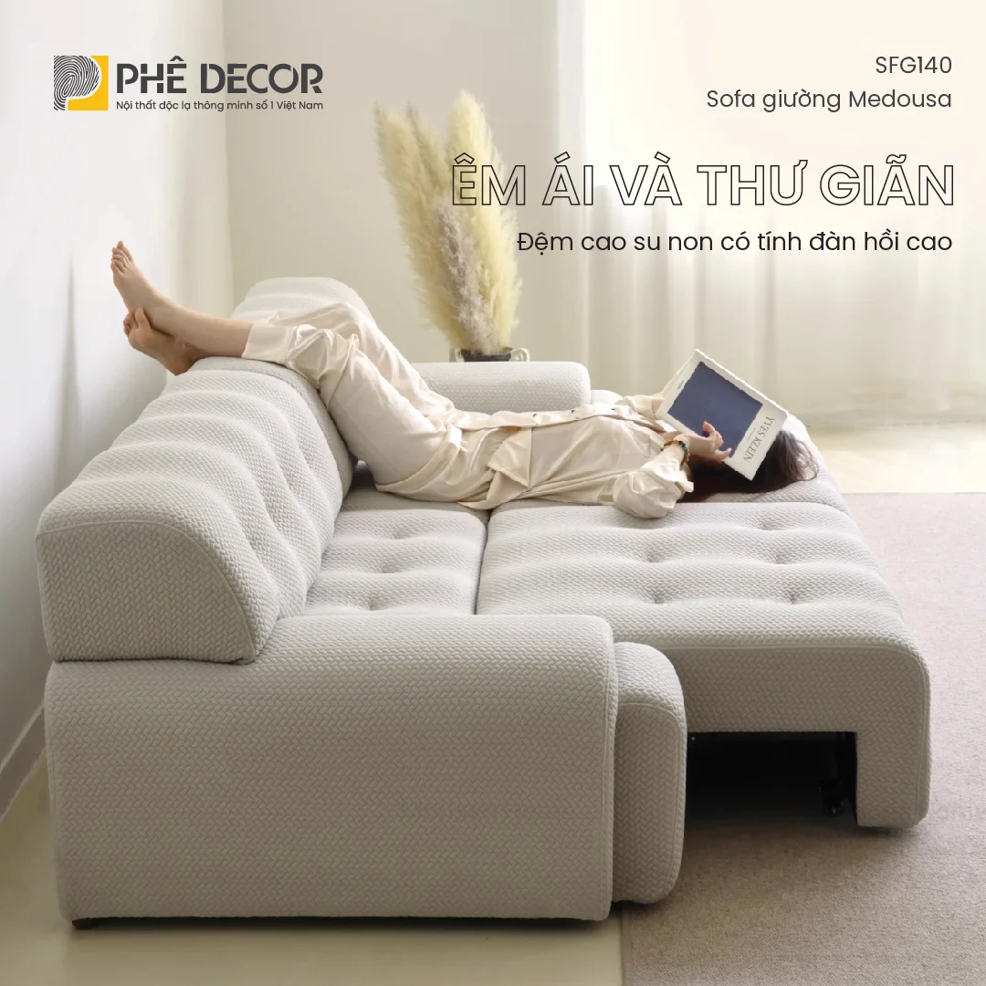 Nên đầu tư sofa giường tự động khi phòng khách là trung tâm giải trí chính của gia đình