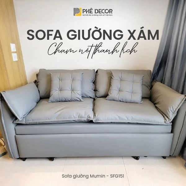 Tác dụng đầu tiên của Sofa giường là tăng công suất hoạt động cho ngôi nhà
