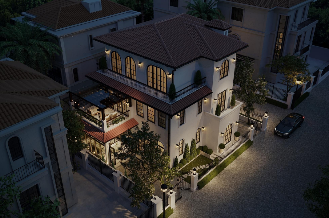 Một công trình biệt thự mái Nhật 3 tầng sở hữu những đặc điểm riêng biệt về kiến trúc mái, hình khối tổng thể