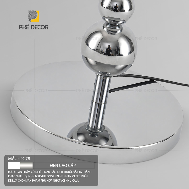 Đặc điểm thiết kế và vật liệu của đèn cây Glassy DC78