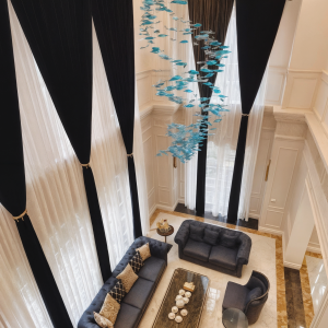 Rèm thông tầng biệt thự tại Vinhomes Hoa Phượng