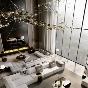 Rèm thông tầng biệt thự Hải Dương phong cách Luxury
