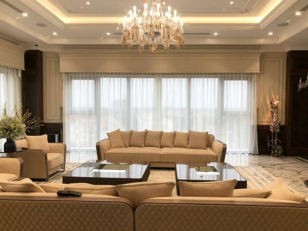 Thi công rèm biệt thự tại Hưng Yên