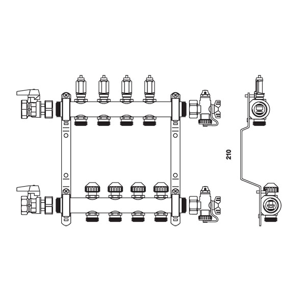 REHAU HKV-D Easyflow là bộ chia nhiệt thế hệ mới tự động thực hiện cân bằng thủy lực vĩnh viễn