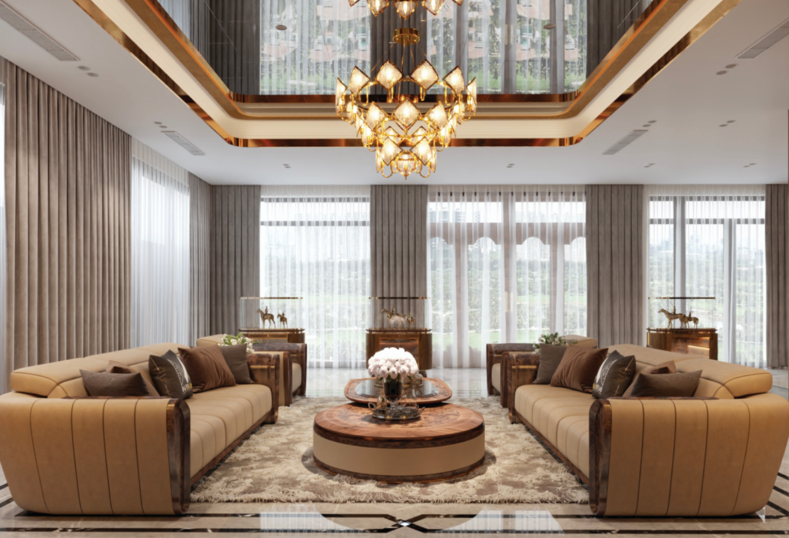 Phong cách chủ đạo của công trình này là Modern Luxury, bao gồm việc sử dụng các đường nét kiến trúc hiện đại