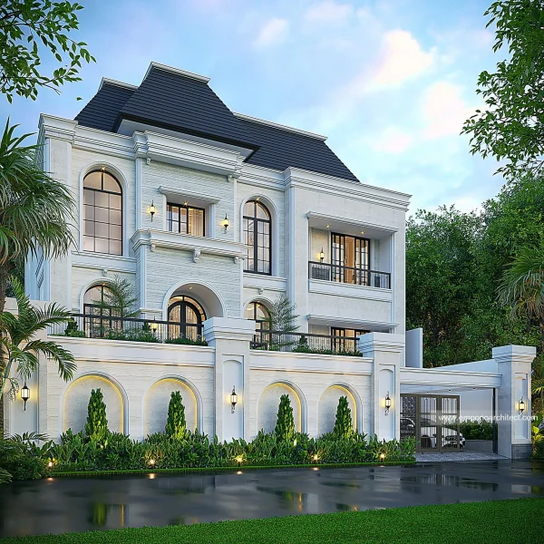 Mẫu Biệt Thự Tân Cổ Điển 3 Tầng Kiểu Pháp