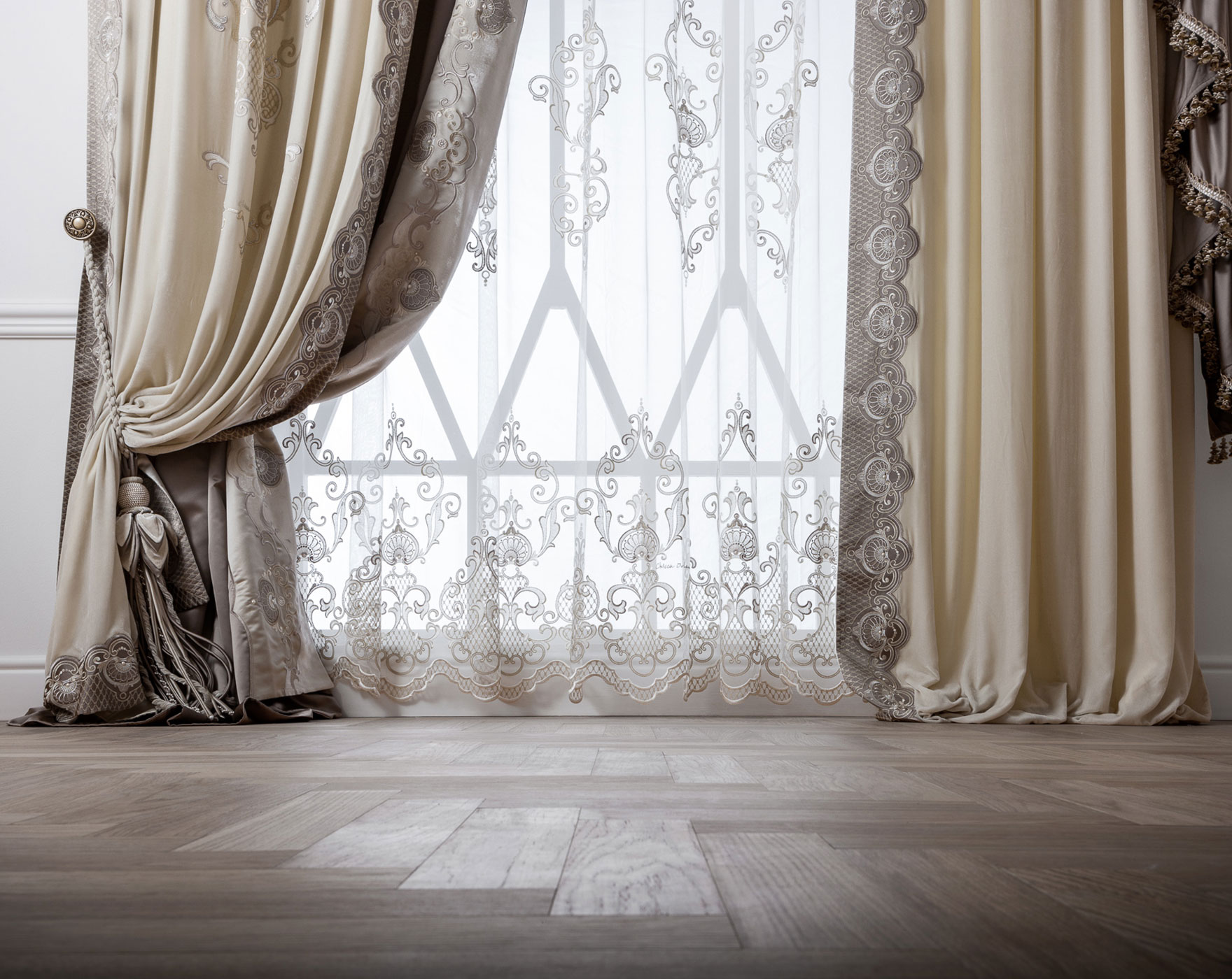 Rèm vải châu Âu phong cách Tân cổ điển (Neoclassical)