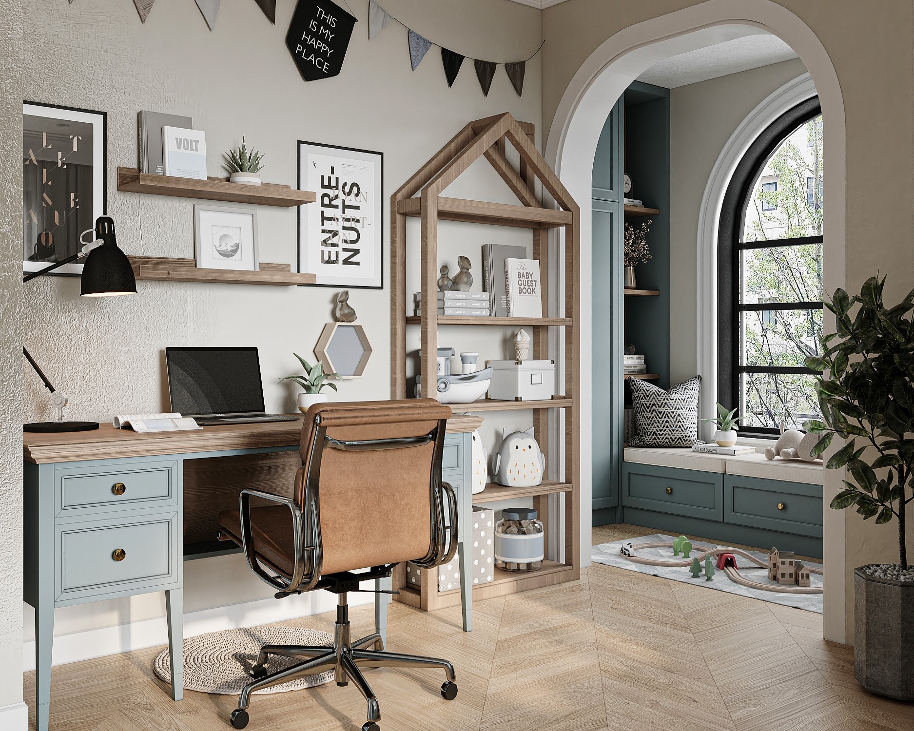 Thiết kế biệt thự 3 tầng phong cách Farmhouse